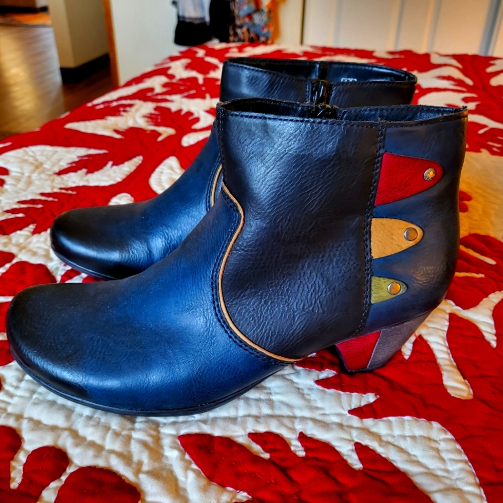Gorgeous Richly Colored All Leather Reiker Booties